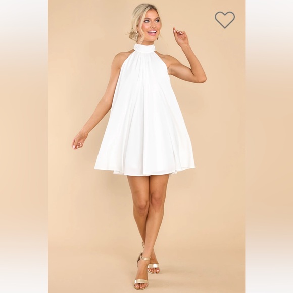 RED DRESS BOUTIQUE • White Halter Dress - Picture 1 of 2